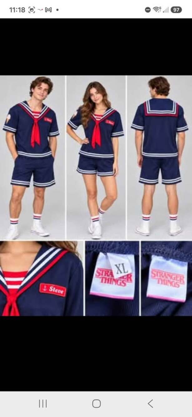 Stranger Things Steve Scoops Ahoy Costume XL
